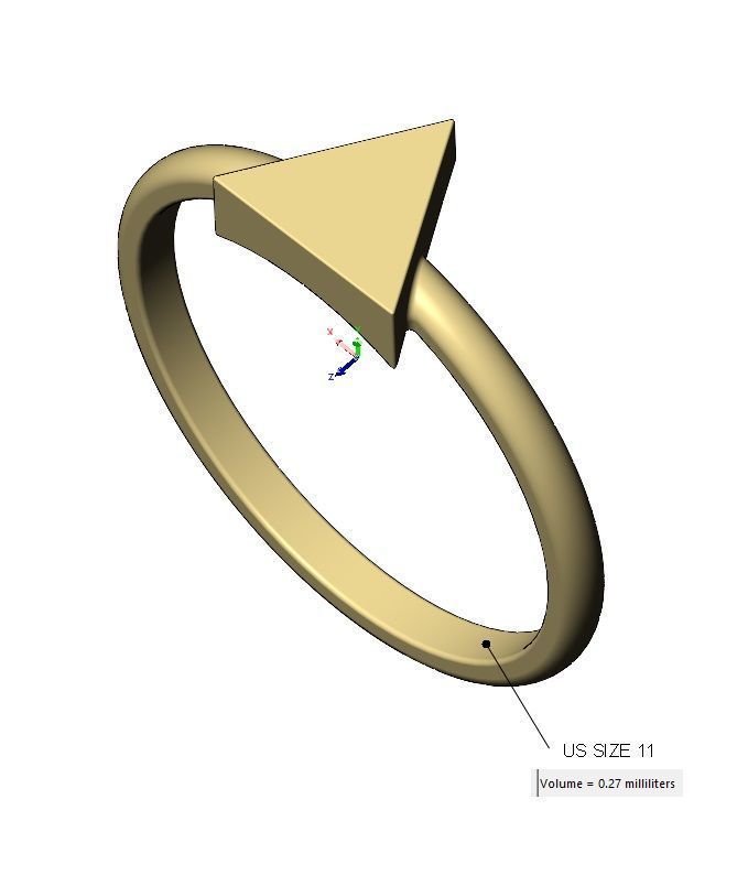 Triangular platform ring US sizes 5to11 3D print model_13