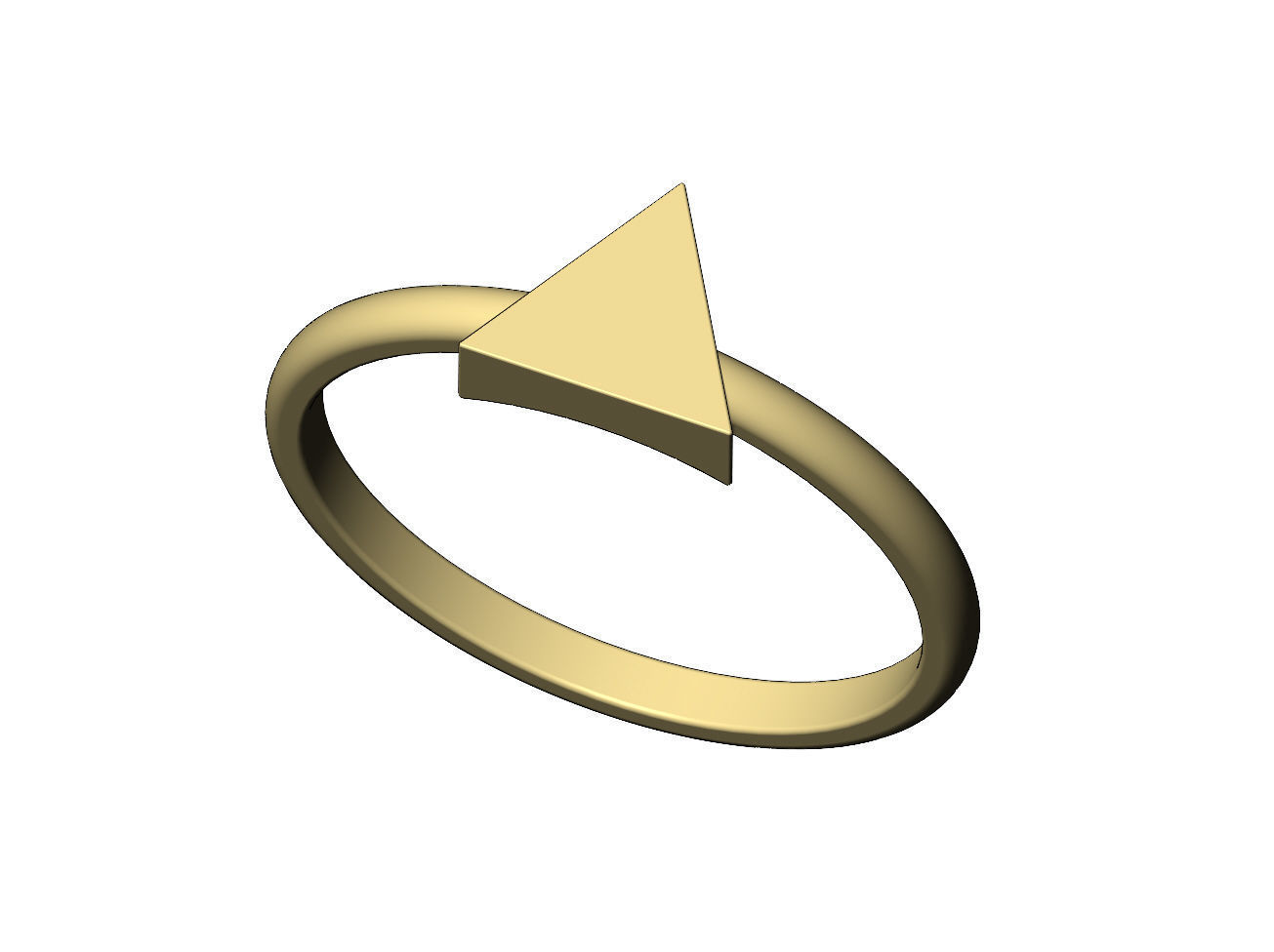 Triangular platform ring US sizes 5to11 3D print model_6