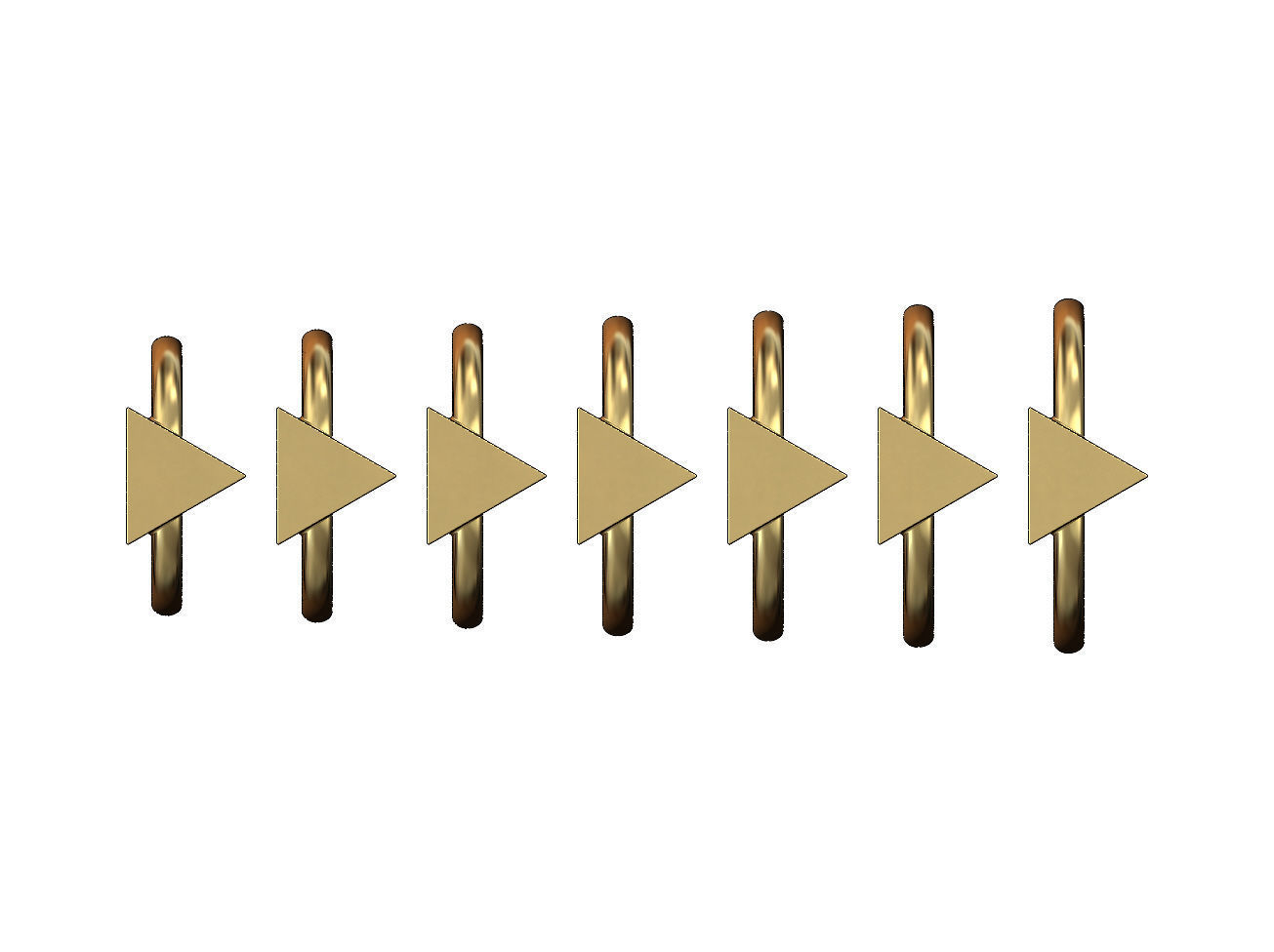 Triangular platform ring US sizes 5to11 3D print model_2