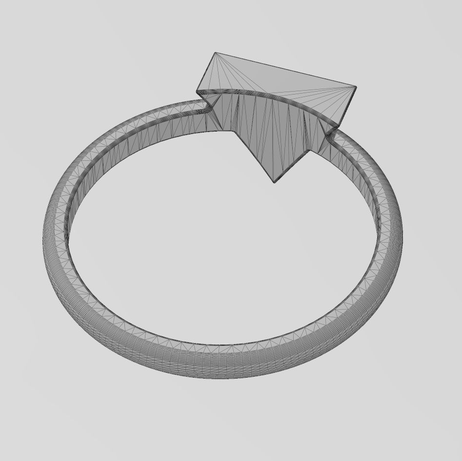 Triangular platform ring US sizes 5to11 3D print model_16