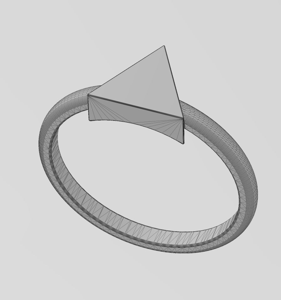 Triangular platform ring US sizes 5to11 3D print model_15