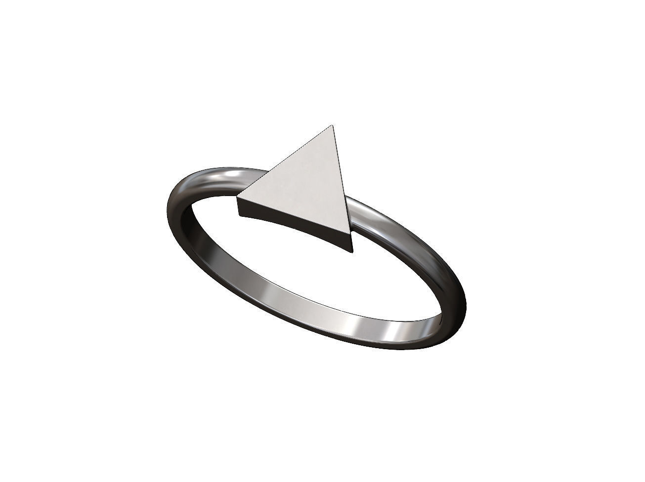 Triangular platform ring US sizes 5to11 3D print model_11