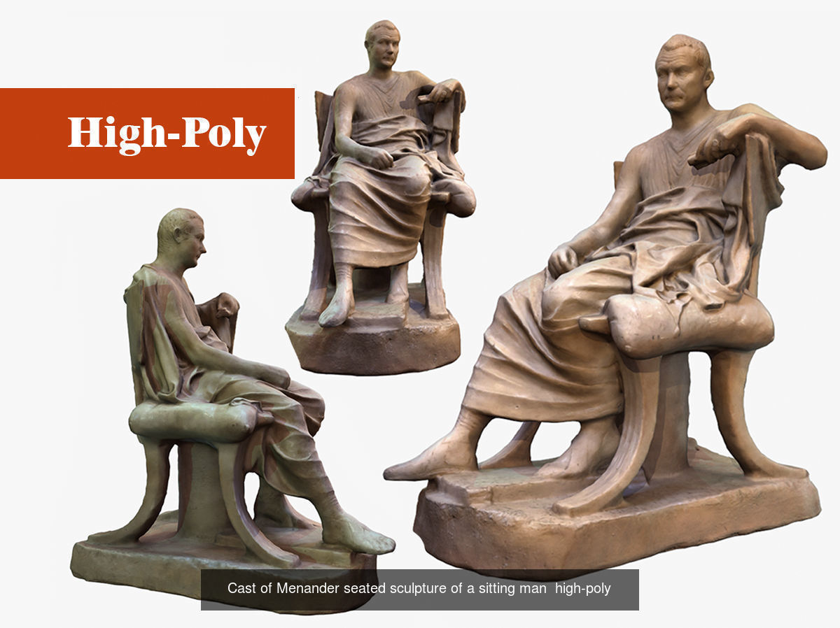  sculpture  Homer and  Menander   3D Model Collection_2