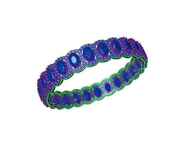 Woman Bracelet 3D print model_2