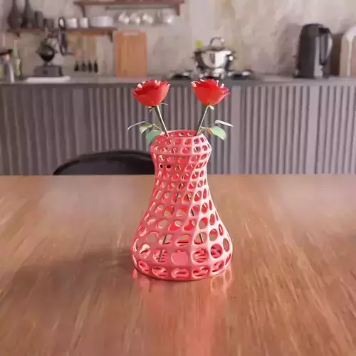 Wireframe Desk Vase - 004