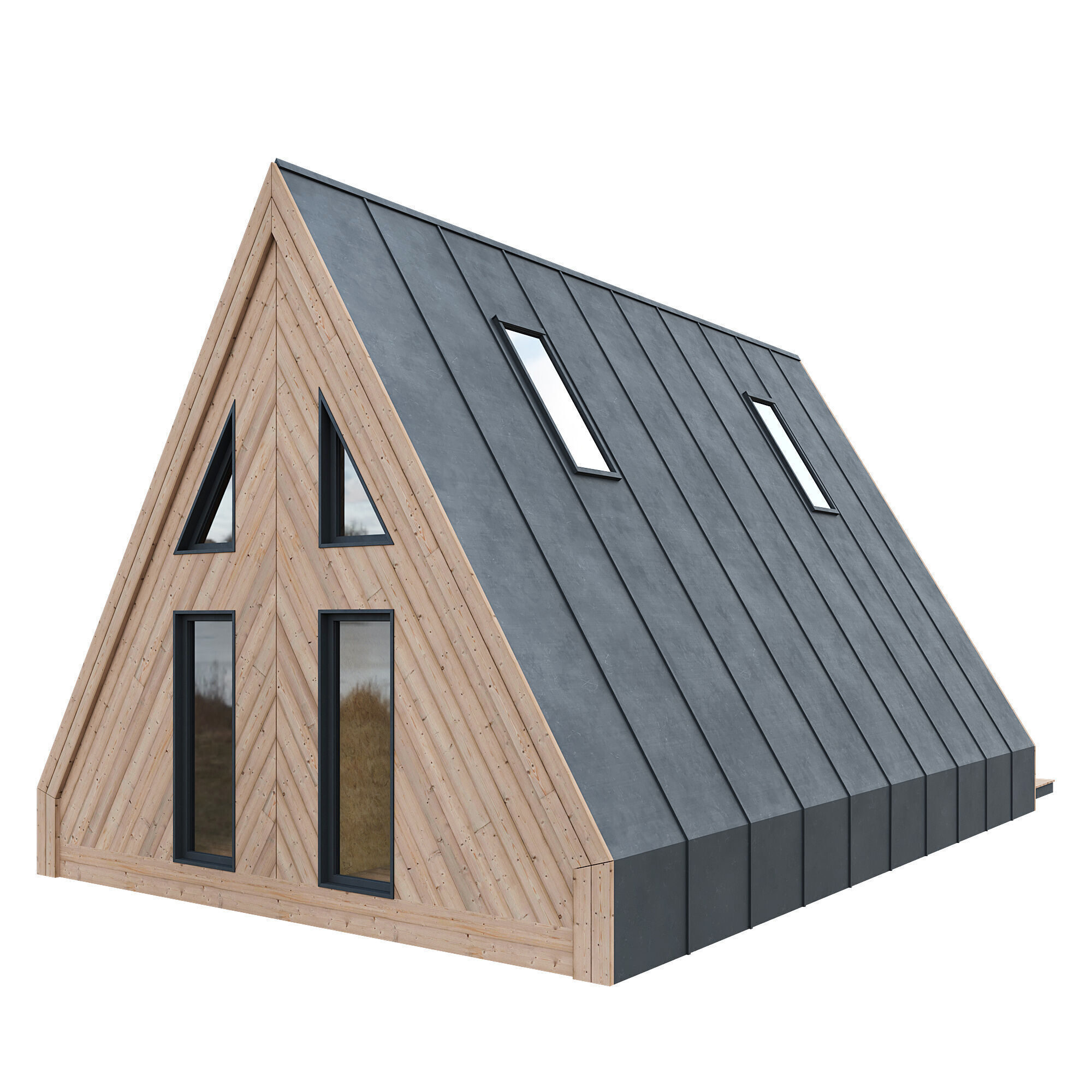 A-frame house 02 3D model_3