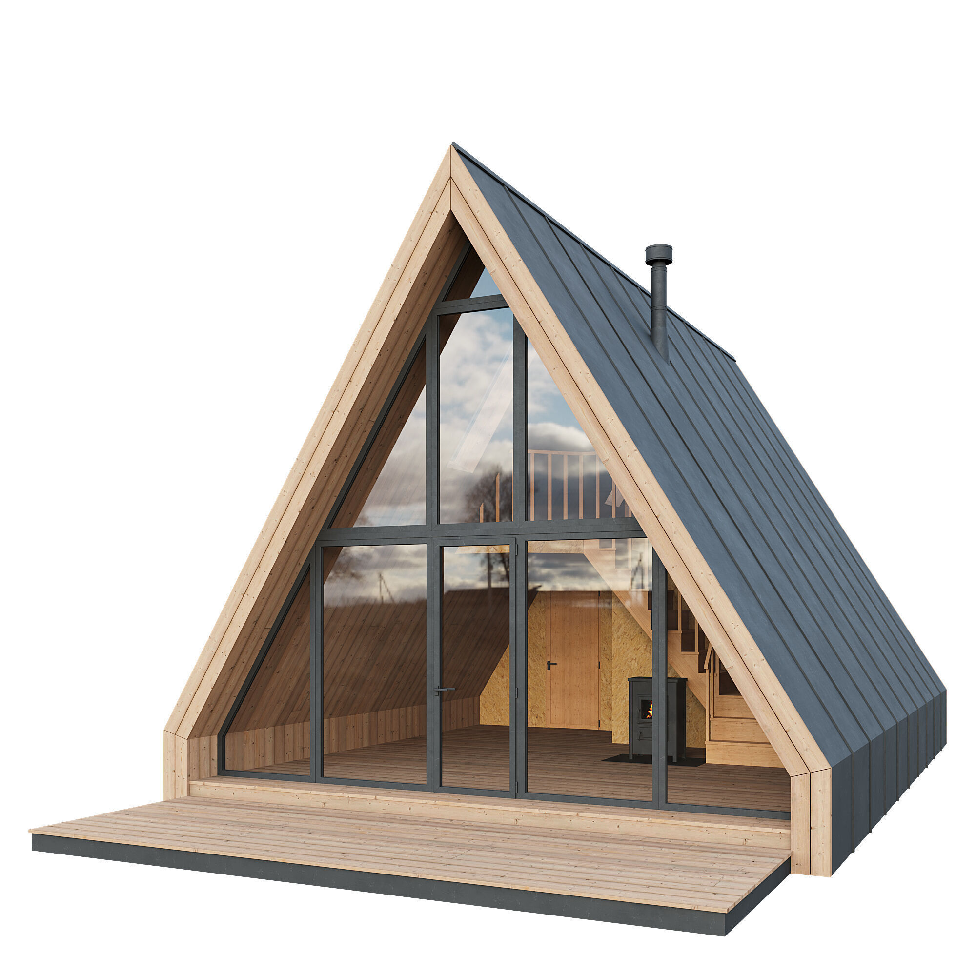 A-frame house 02 3D model_1