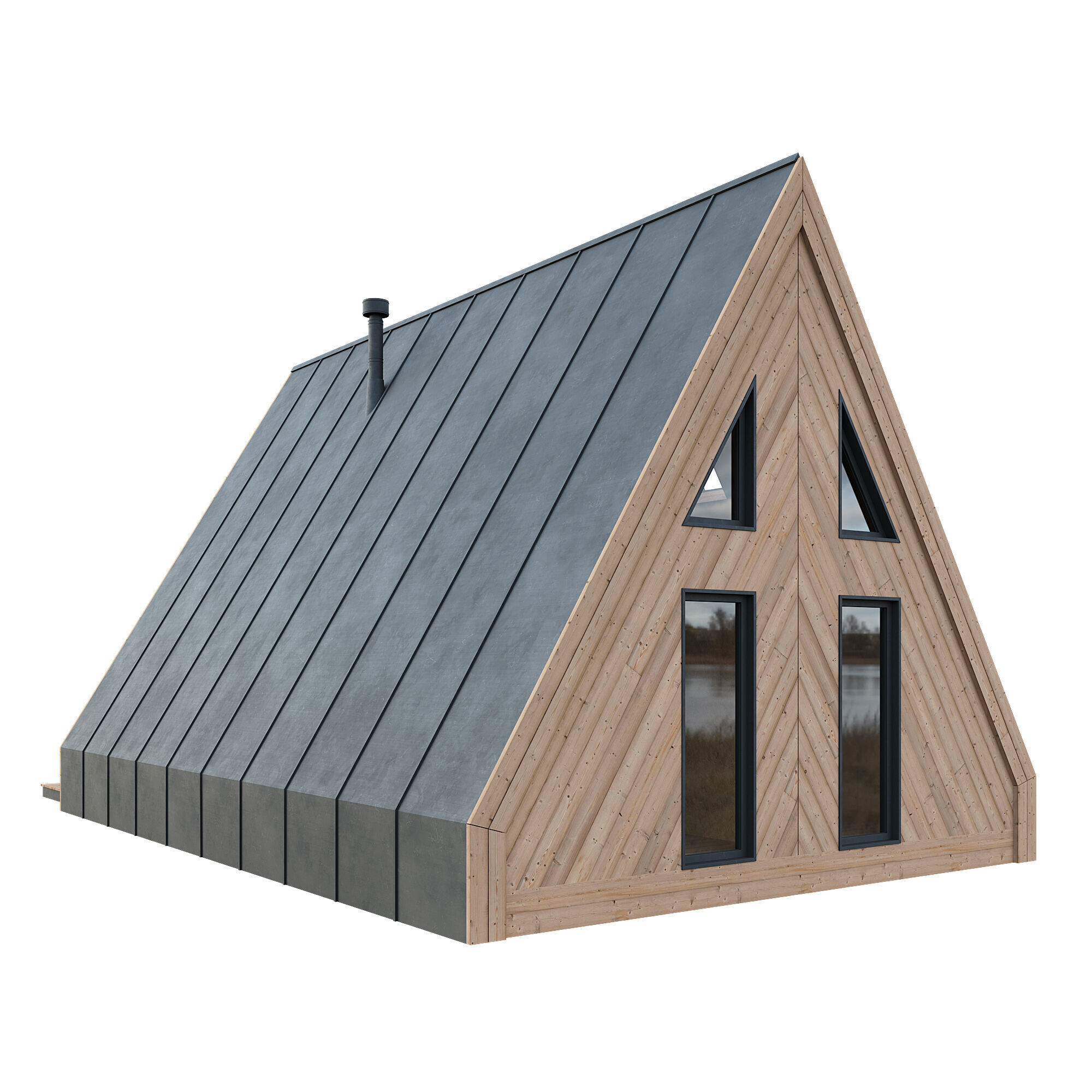 A-frame house 02 3D model_2