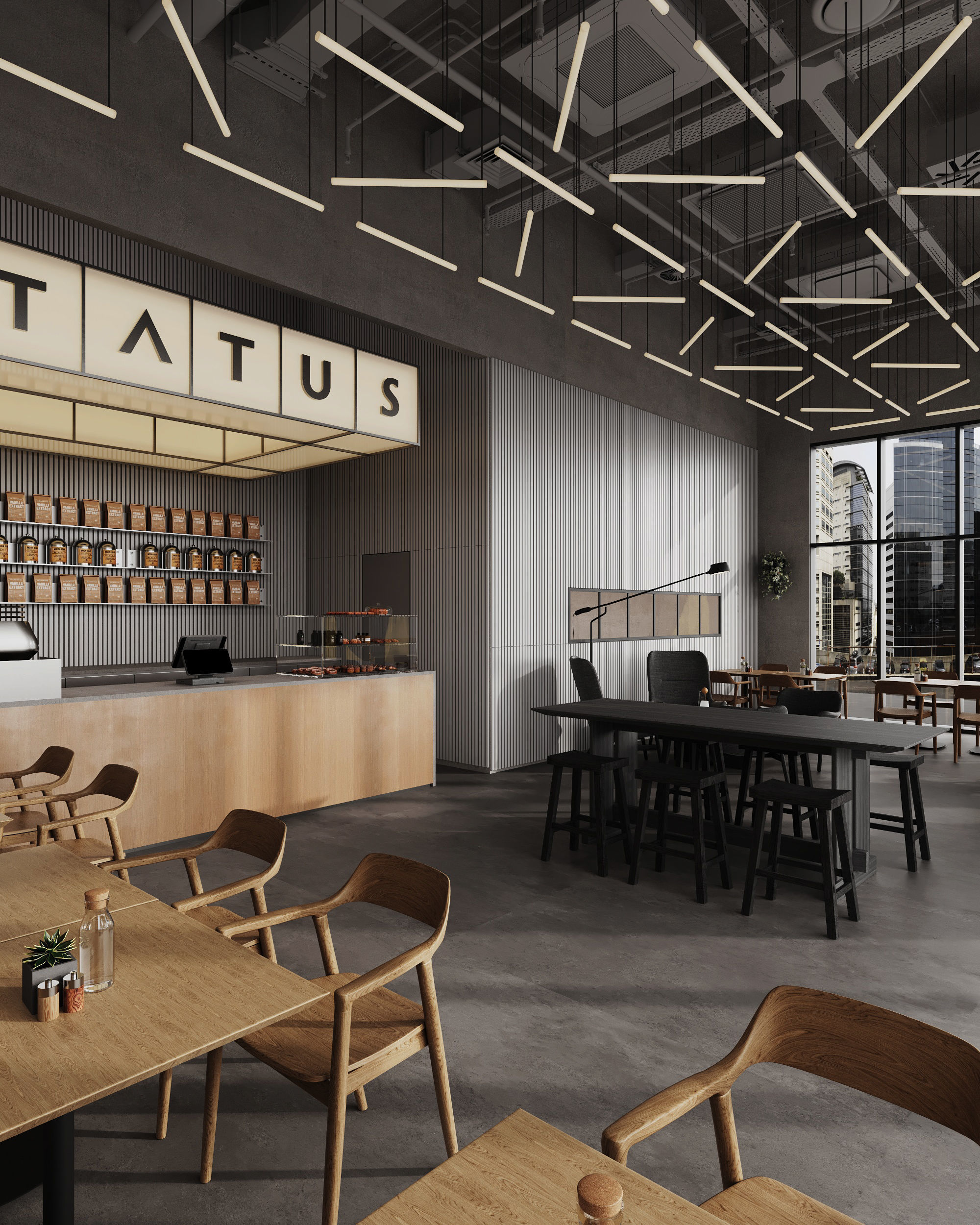 Concept for Cafeteria STATUS Scene Low-poly 3D model_4