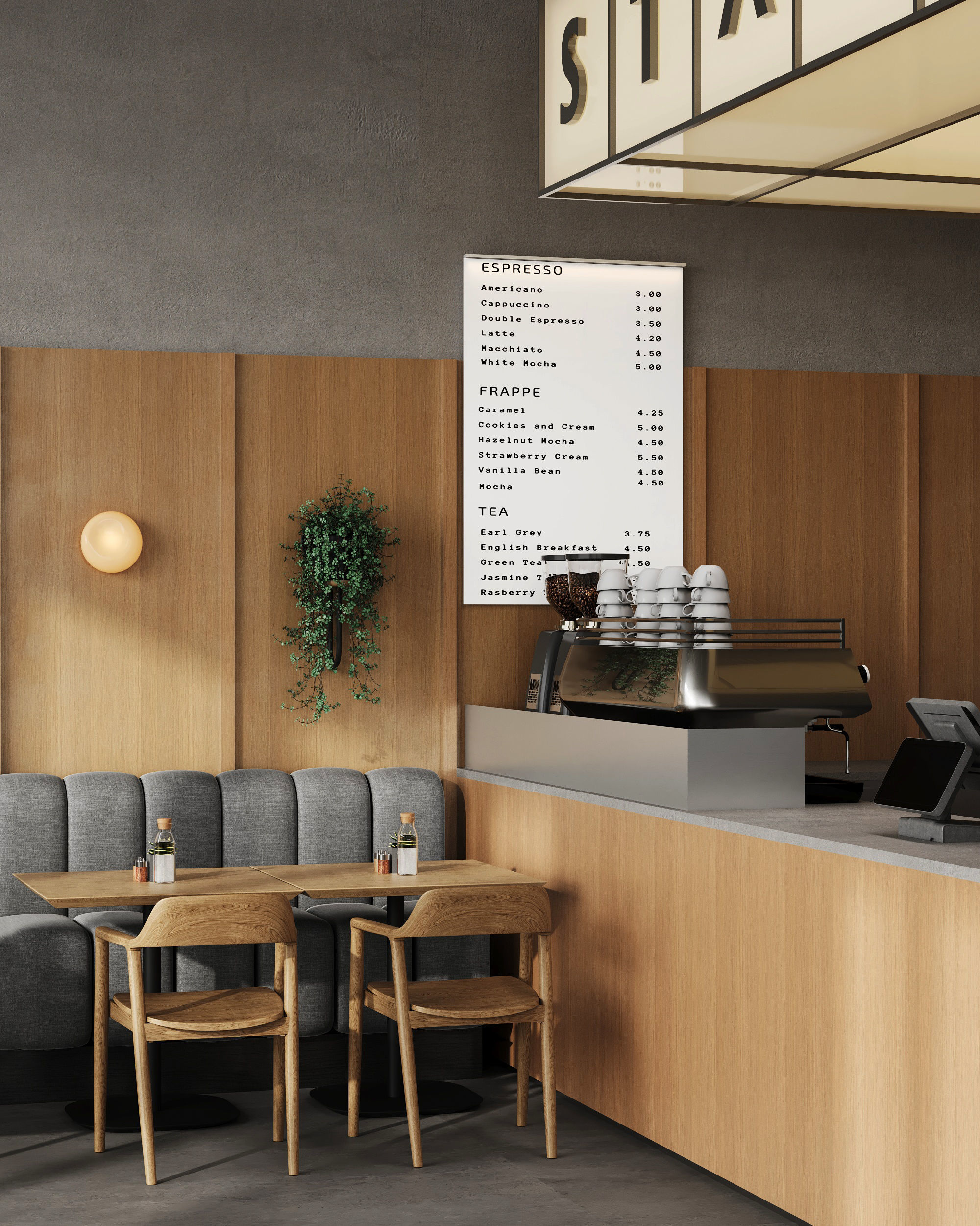 Concept for Cafeteria STATUS Scene Low-poly 3D model_2