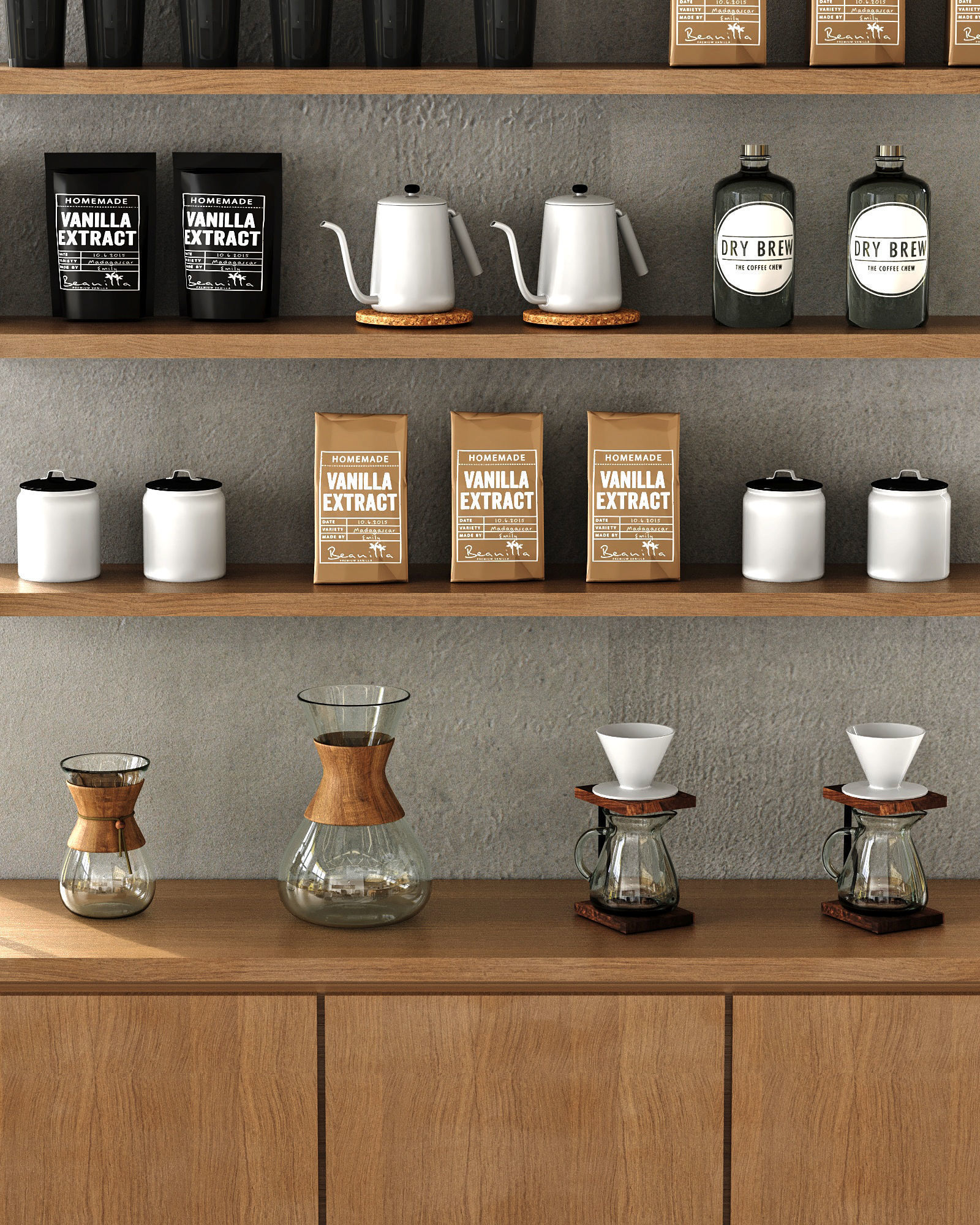 Concept for Cafeteria STATUS Scene Low-poly 3D model_6