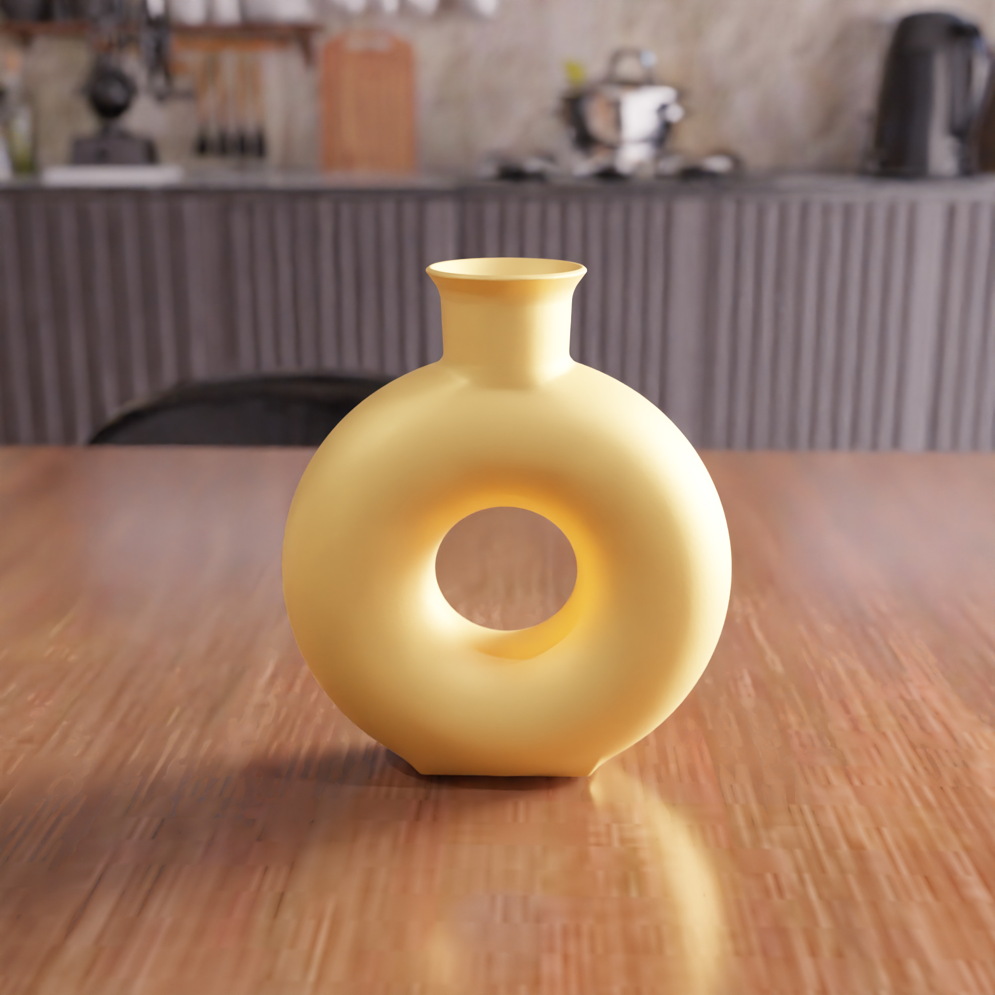 Indoor Donut Vase 001 3D print model_4