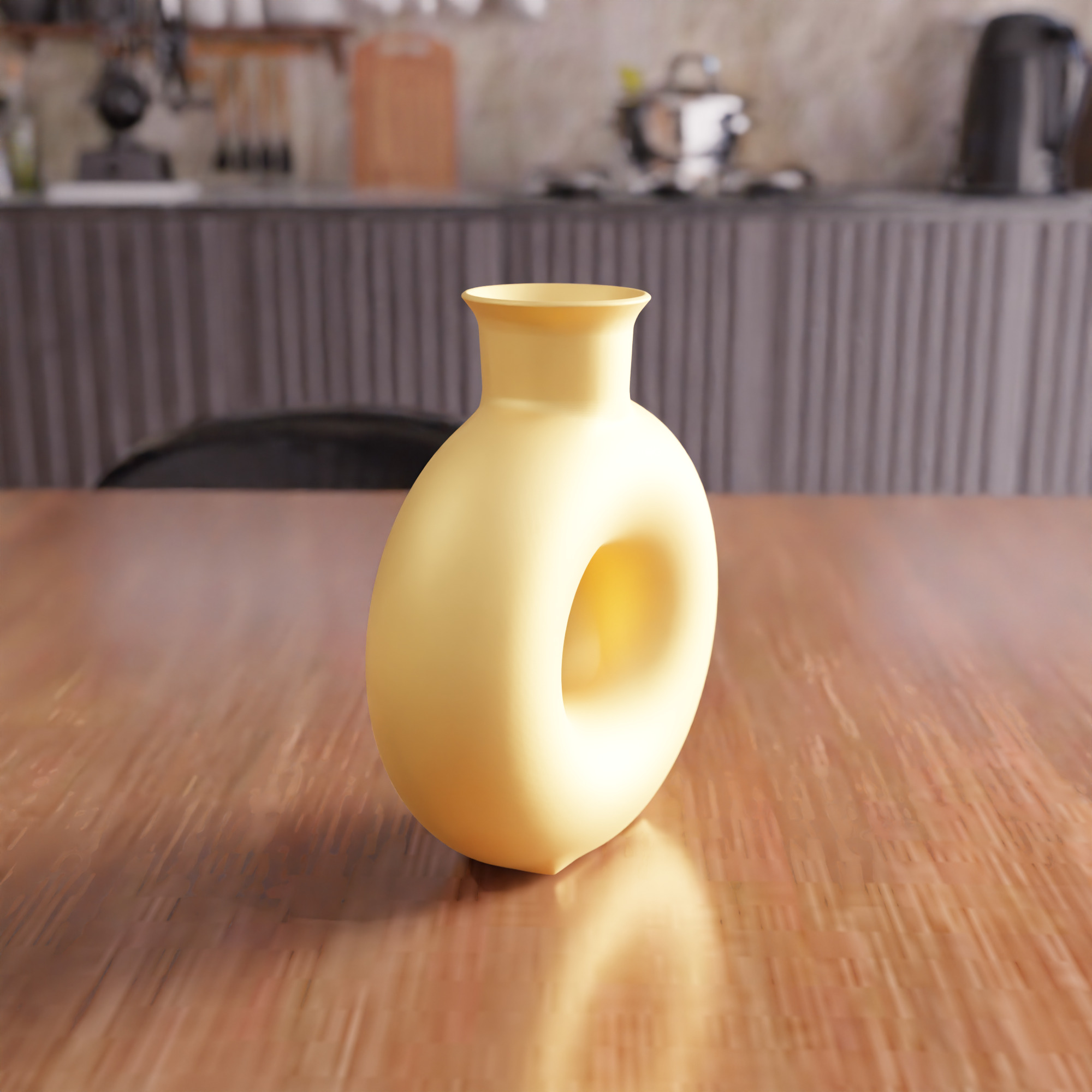 Indoor Donut Vase 001 3D print model_1