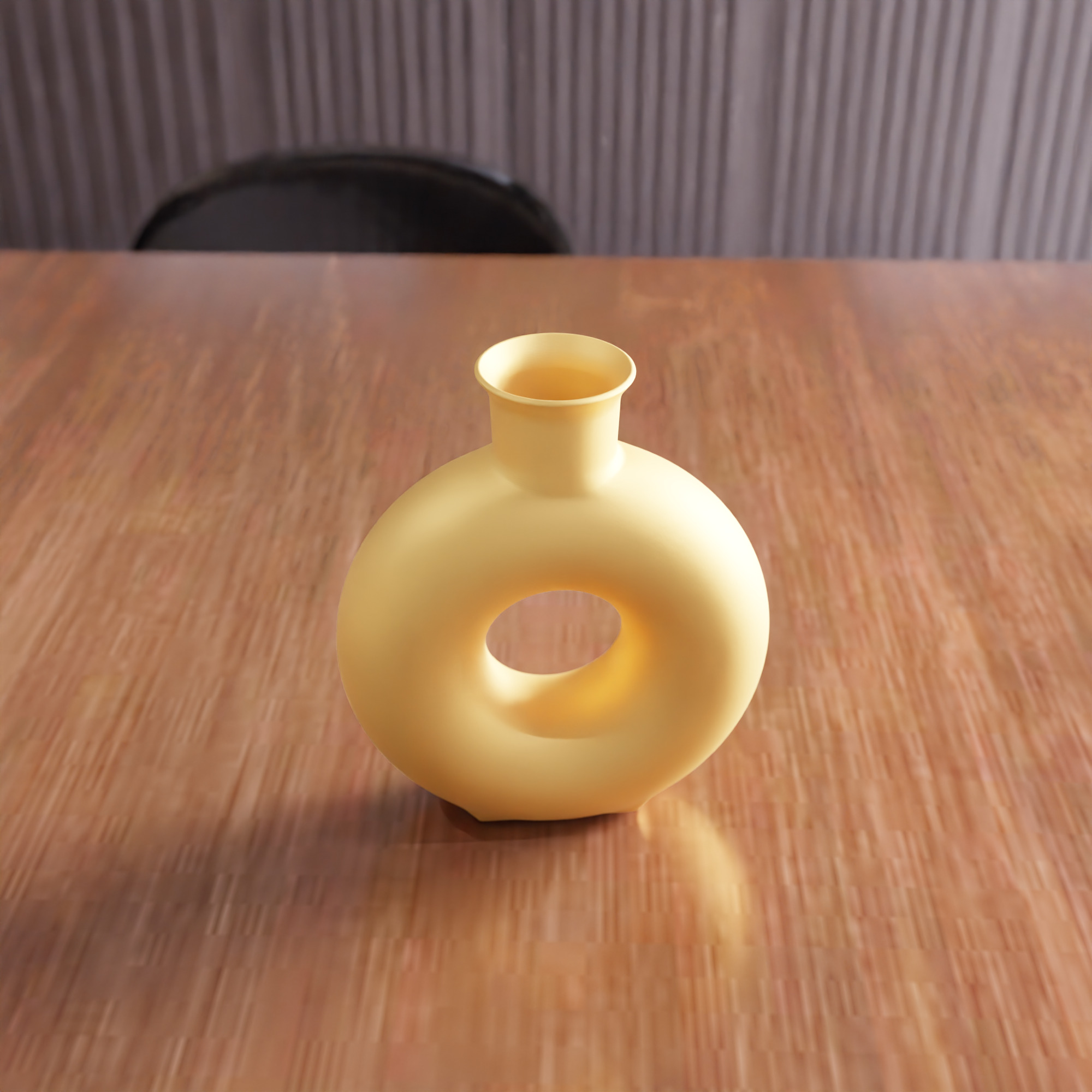 Indoor Donut Vase 001 3D print model_3