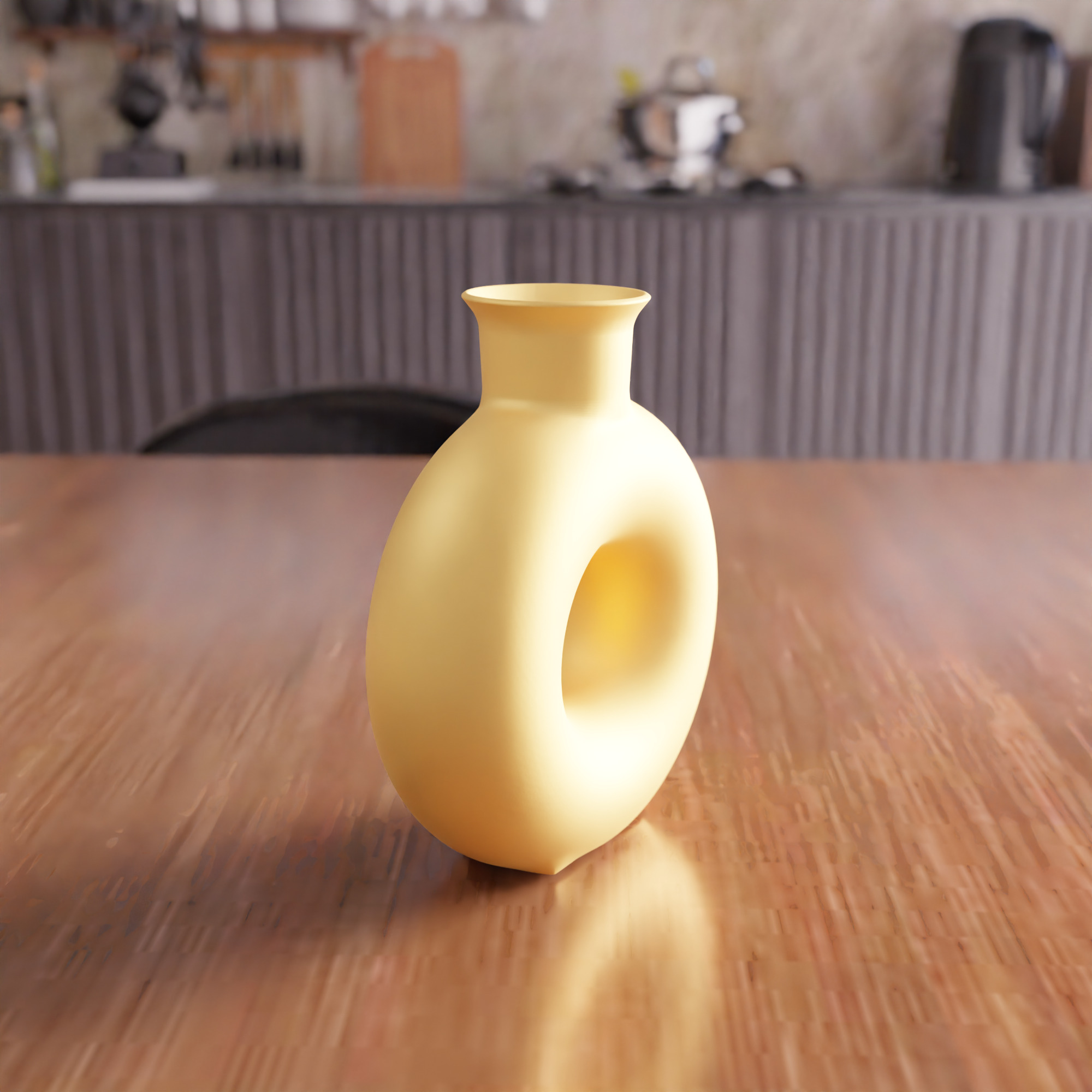 Indoor Donut Vase 001 3D print model_5