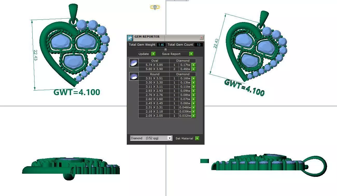 FASION  POLKI PENDANT 3D model_1