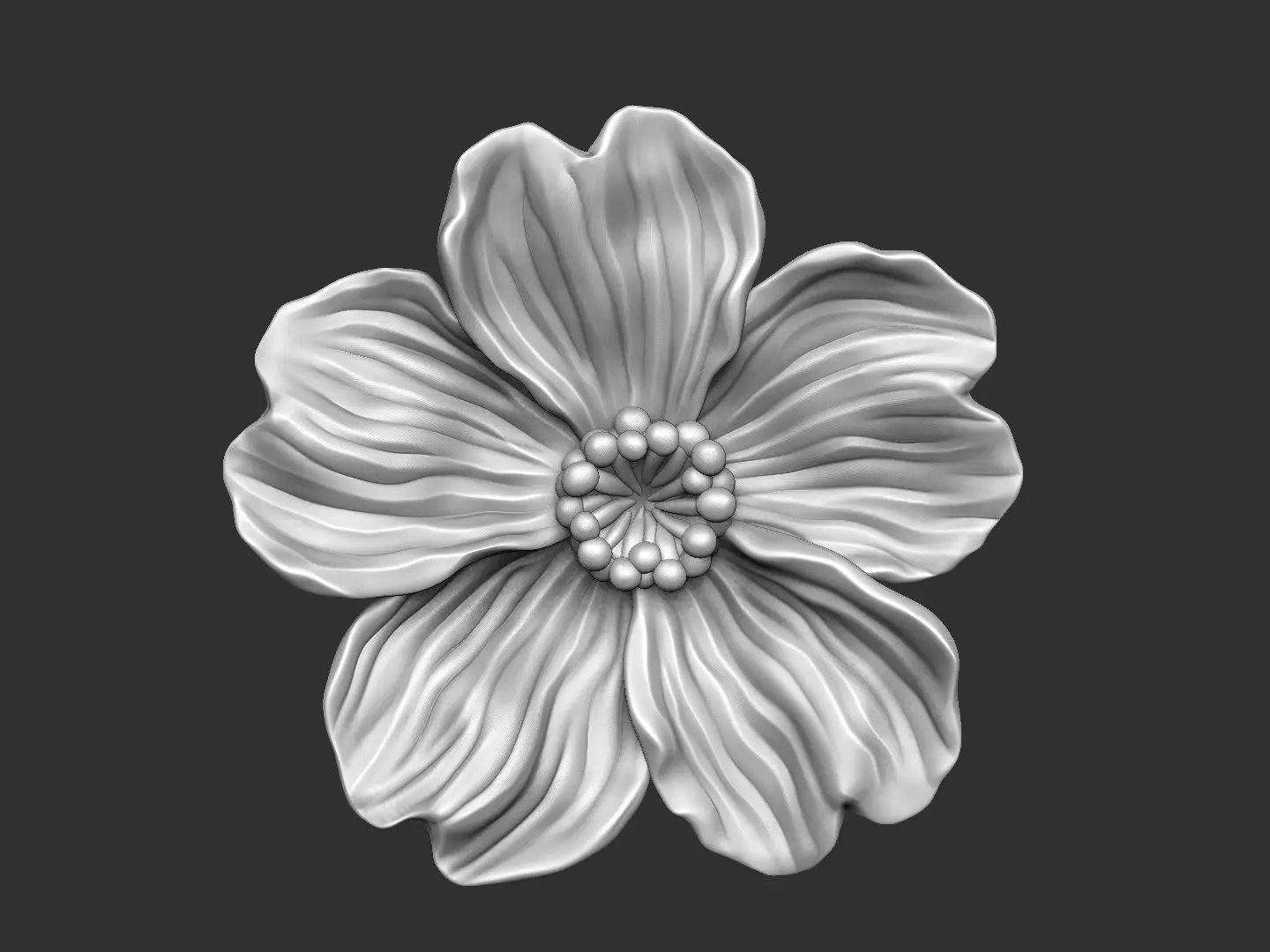 The Mermaid Rose design v2 for casting jewelry high detail 3D print model_0