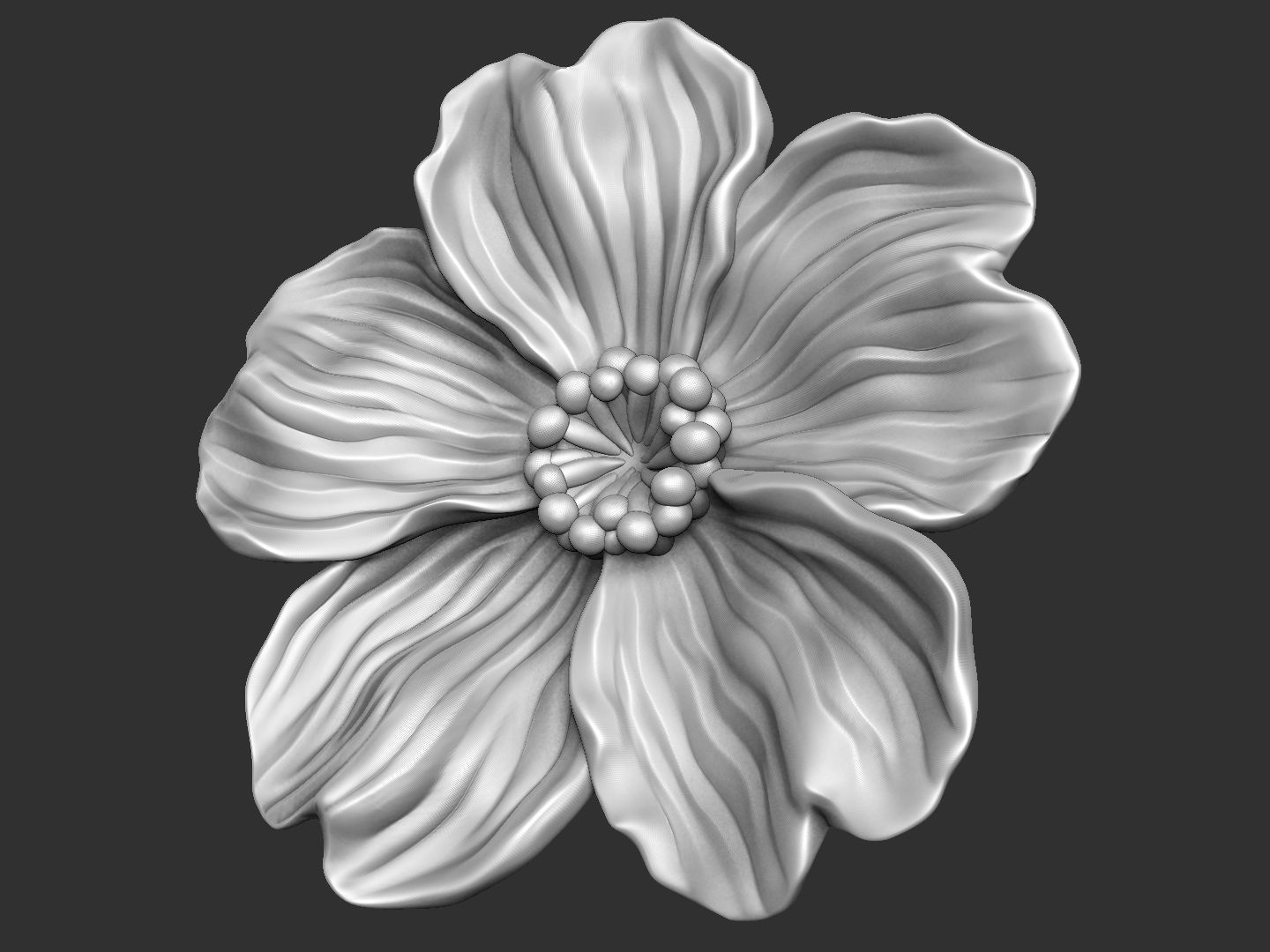The Mermaid Rose design v2 for casting jewelry high detail 3D print model_1