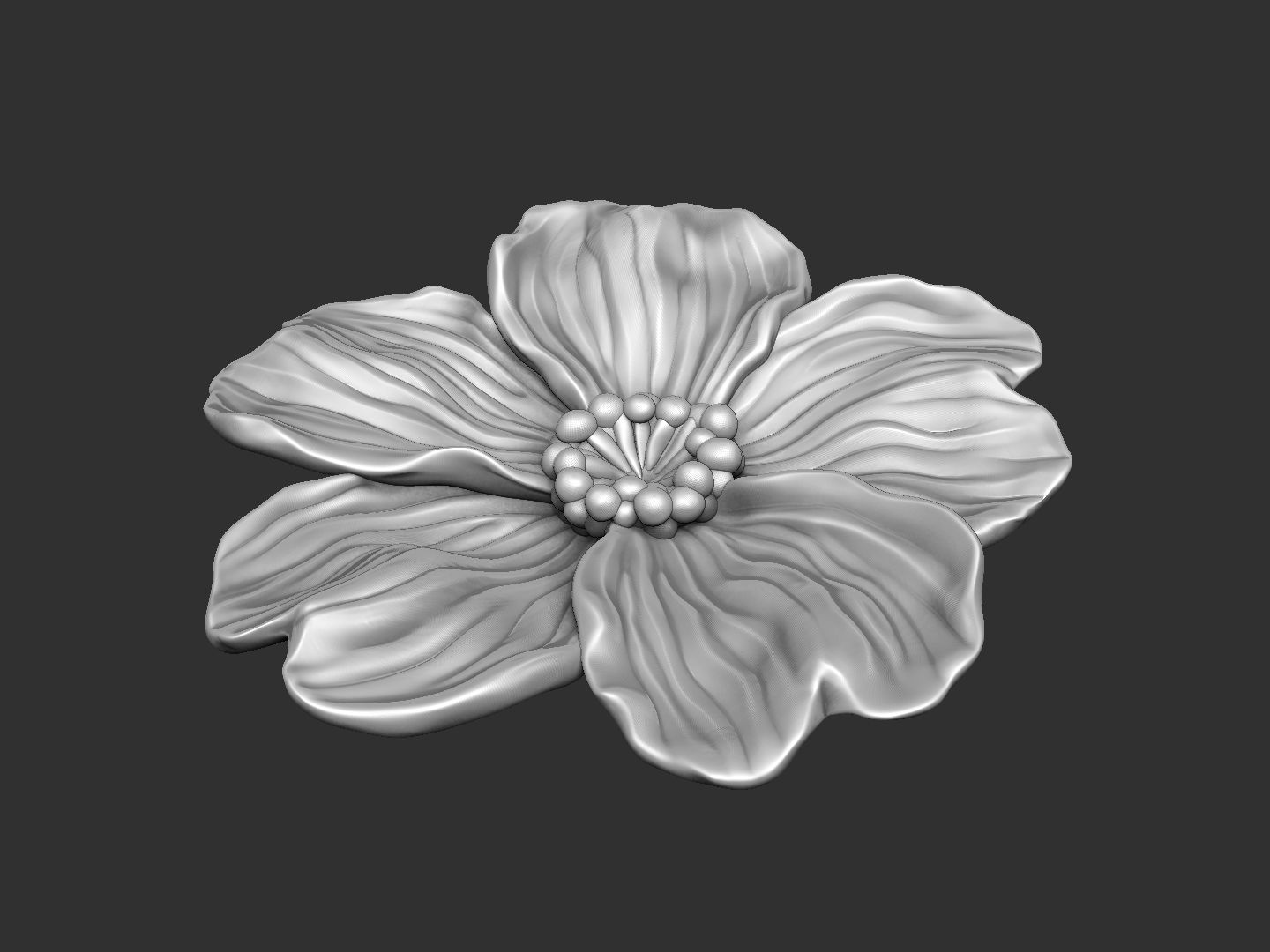 The Mermaid Rose design v2 for casting jewelry high detail 3D print model_3