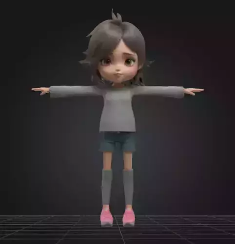 Realistic Girl Character