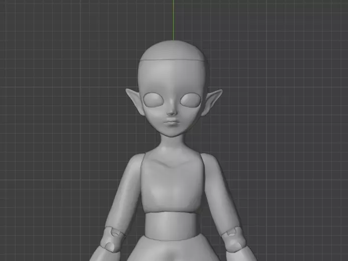 Anime Style Ball Jointed Doll 3D print model