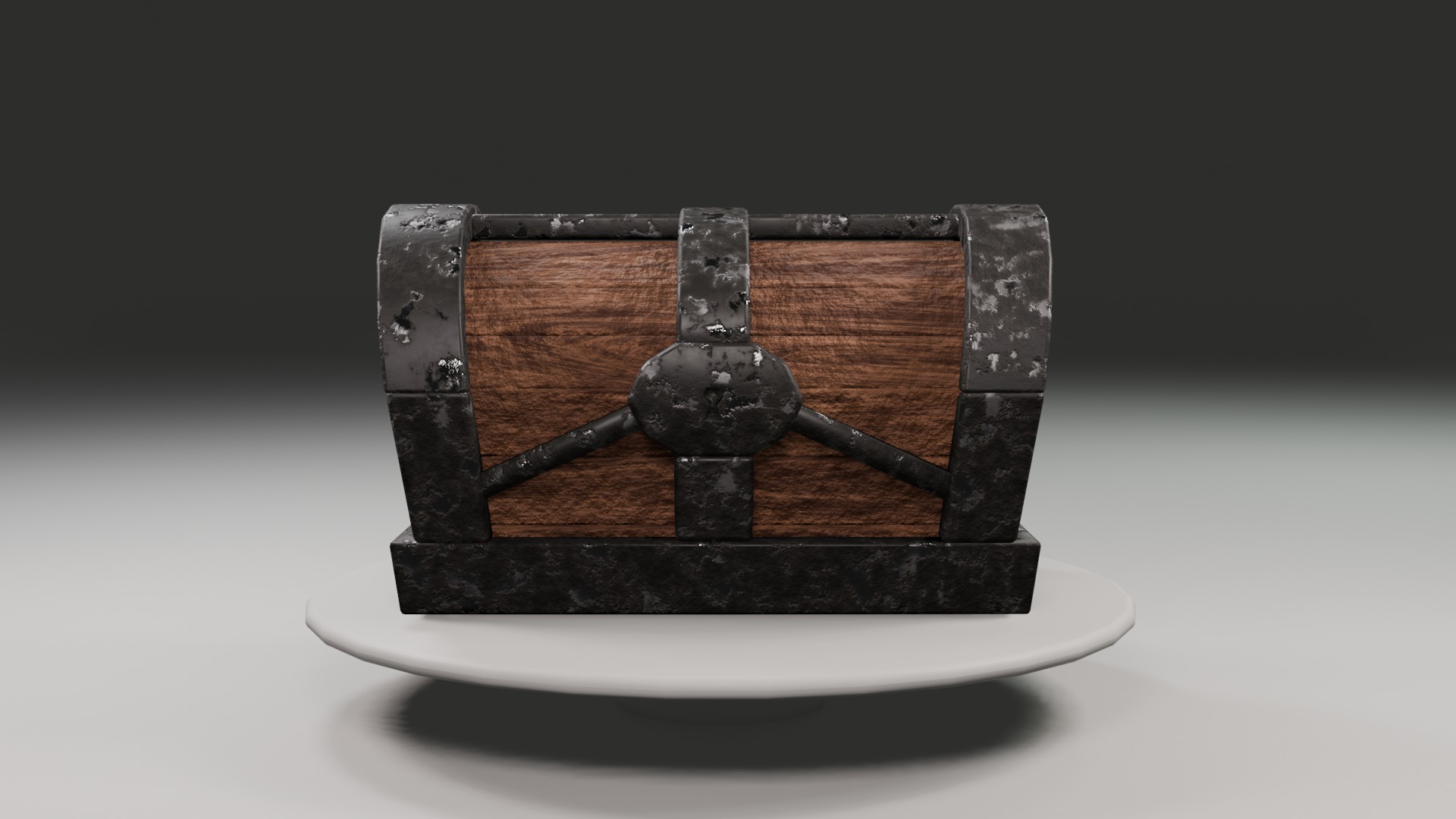 Treasure Chest  Low-poly 3D model_2
