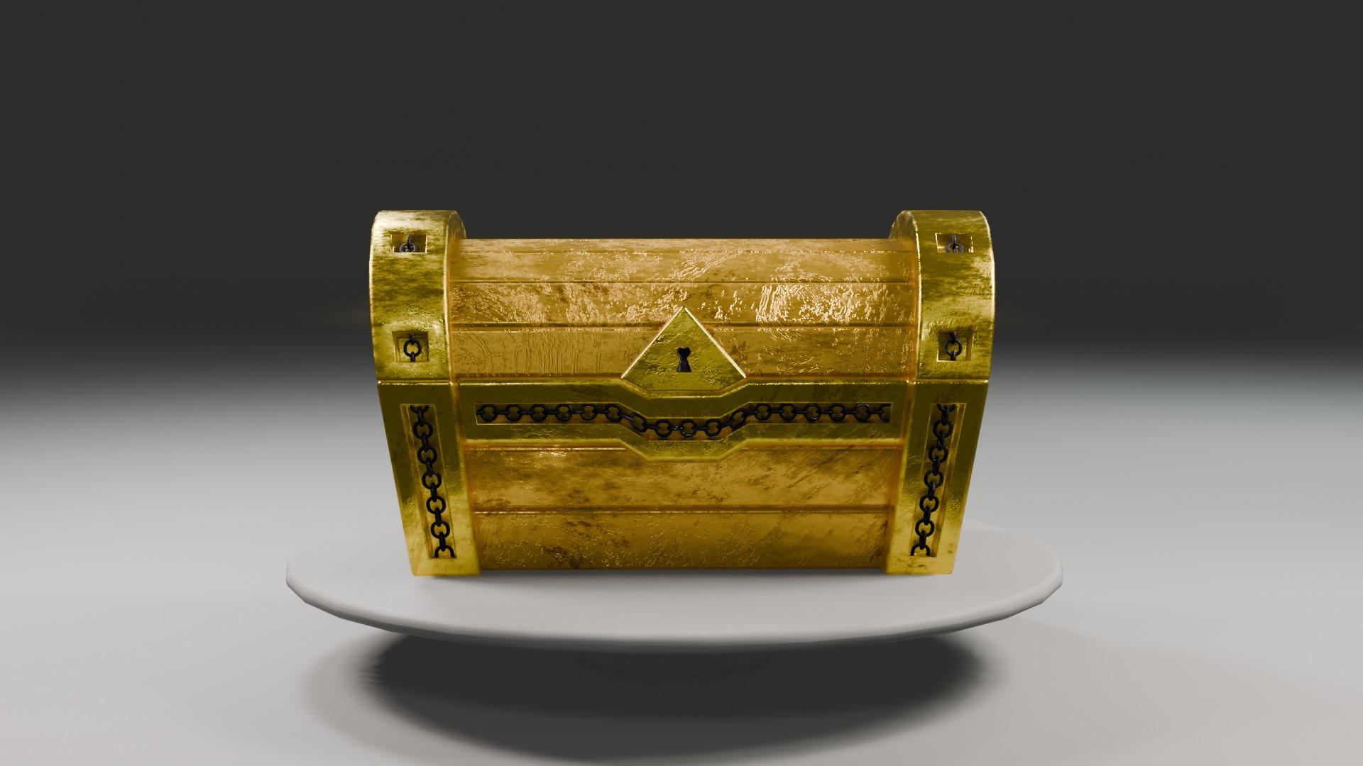 Treasure Chest  Low-poly 3D model_5