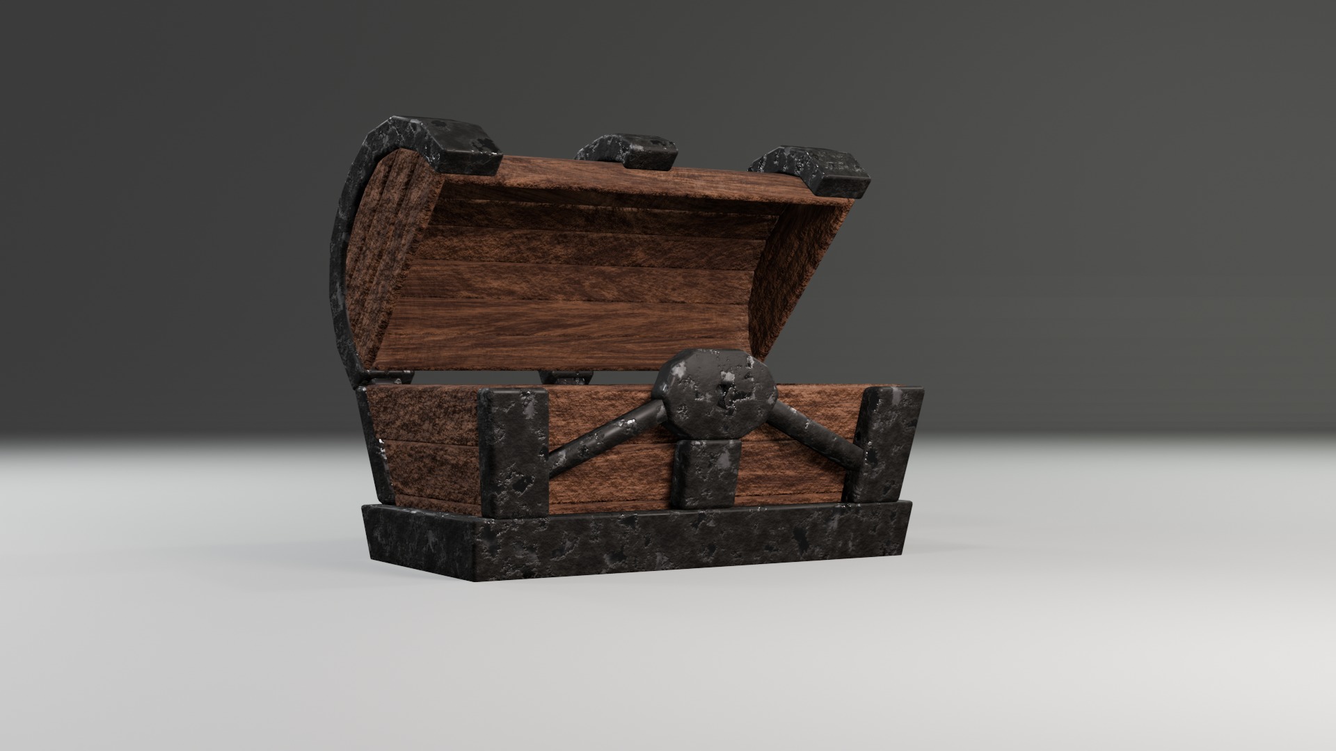 Treasure Chest  Low-poly 3D model_4