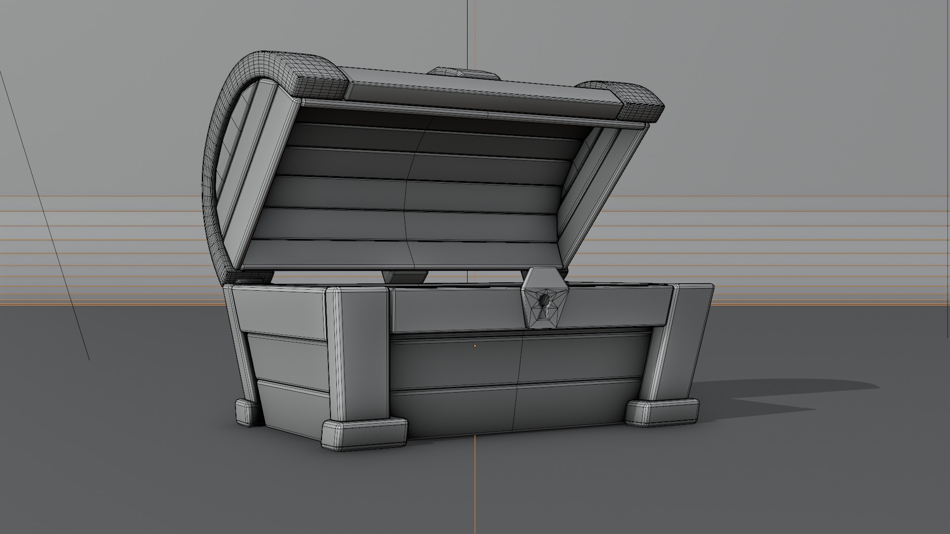 Treasure Chest  Low-poly 3D model_17