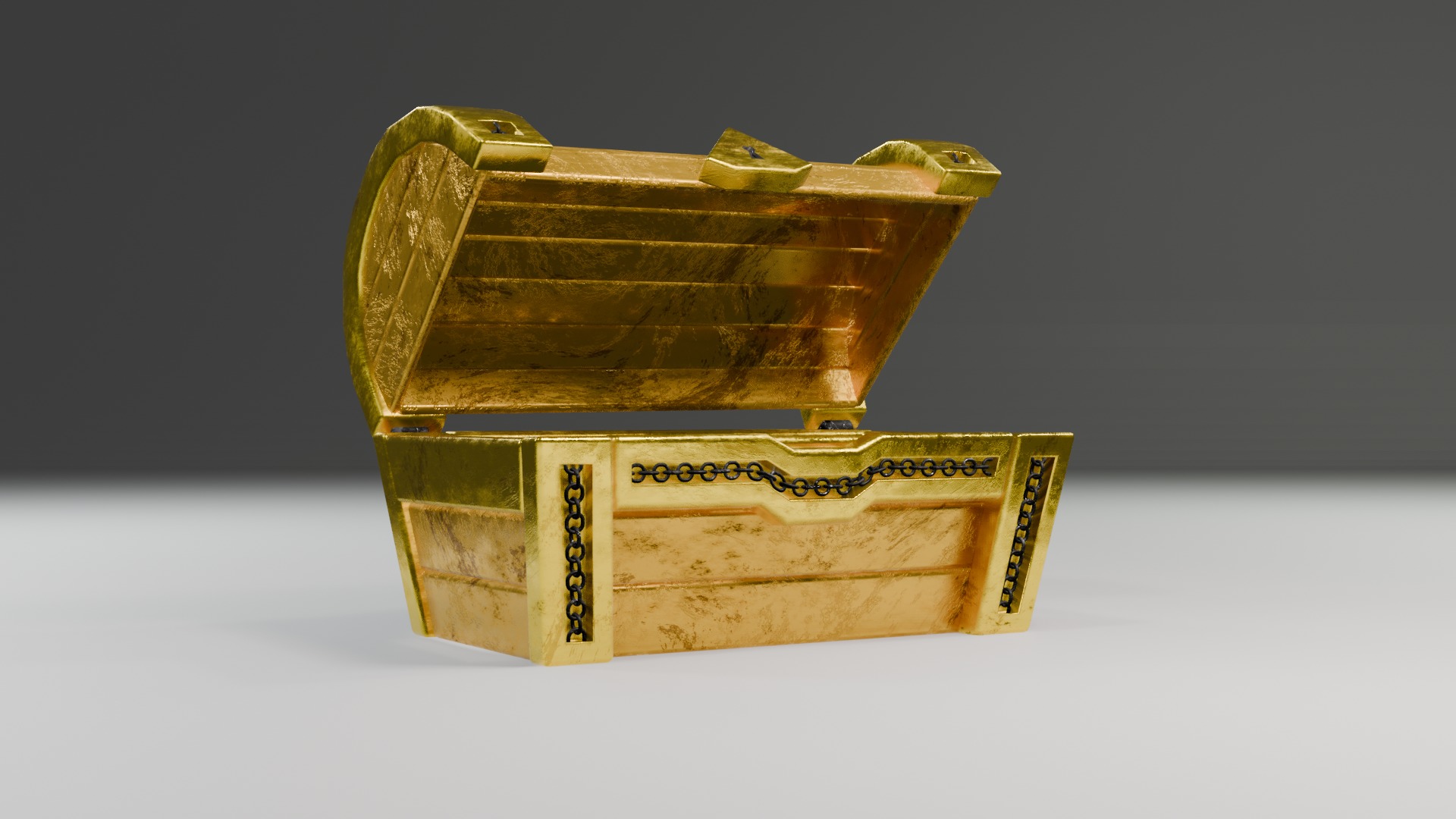 Treasure Chest  Low-poly 3D model_7
