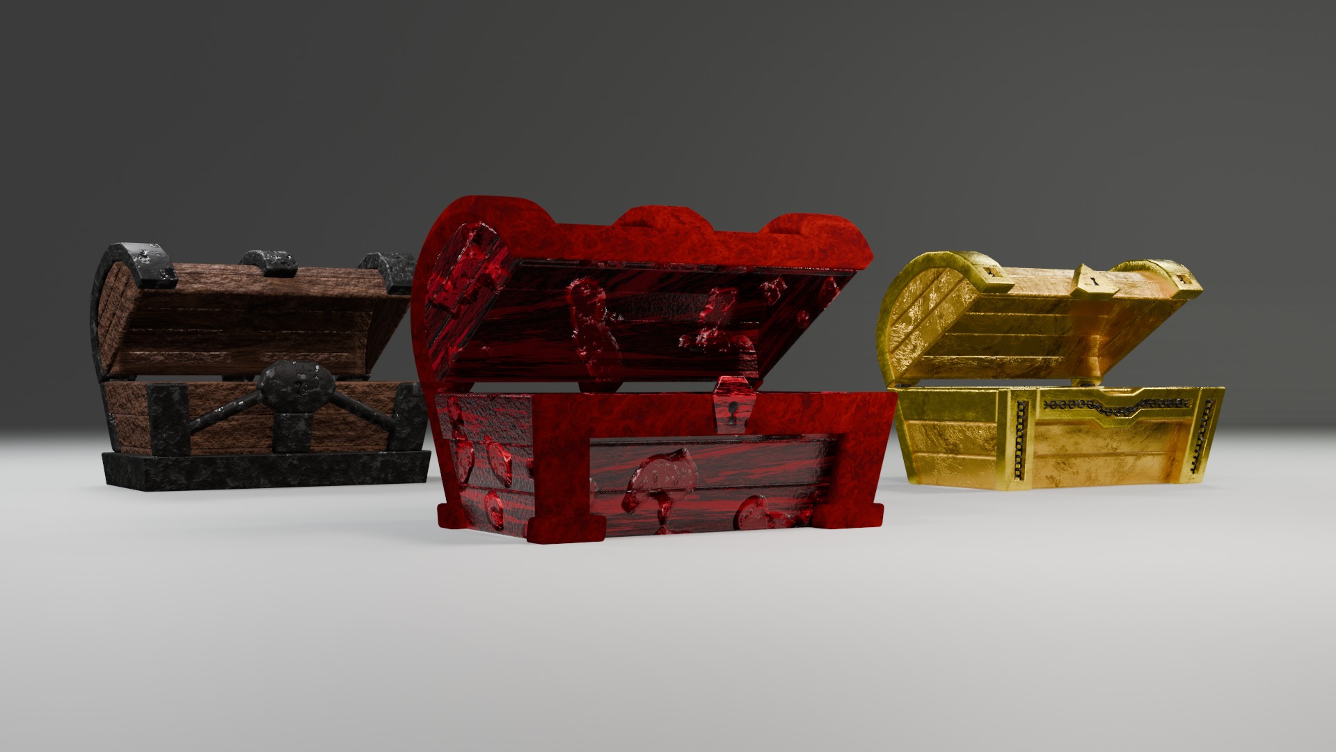 Treasure Chest  Low-poly 3D model_14