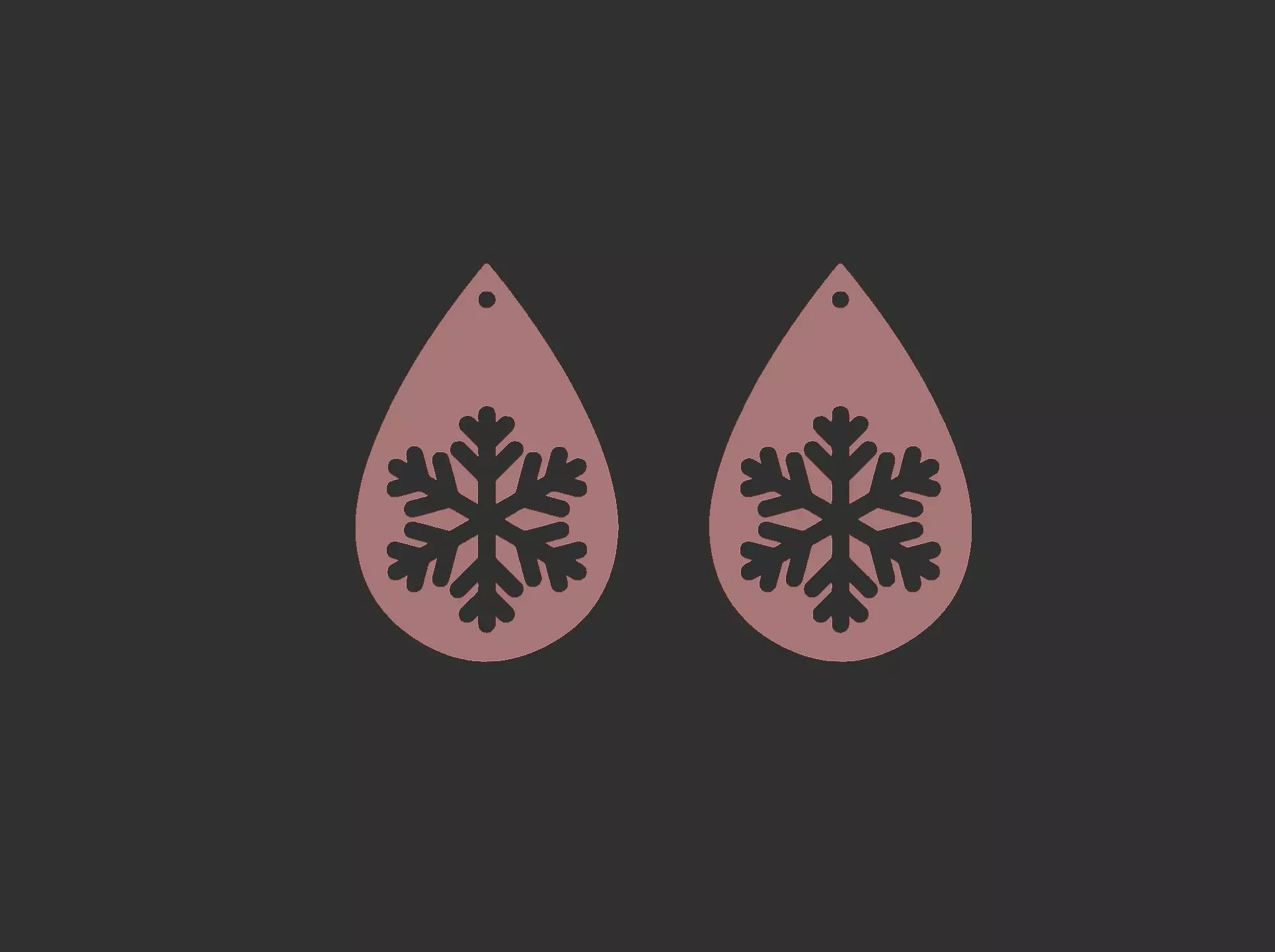 christmas earrings decor  3D print model_0