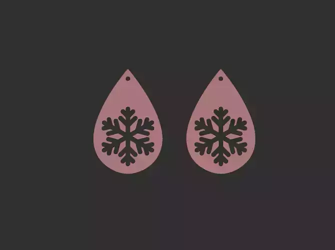 christmas earrings decor  3D print model