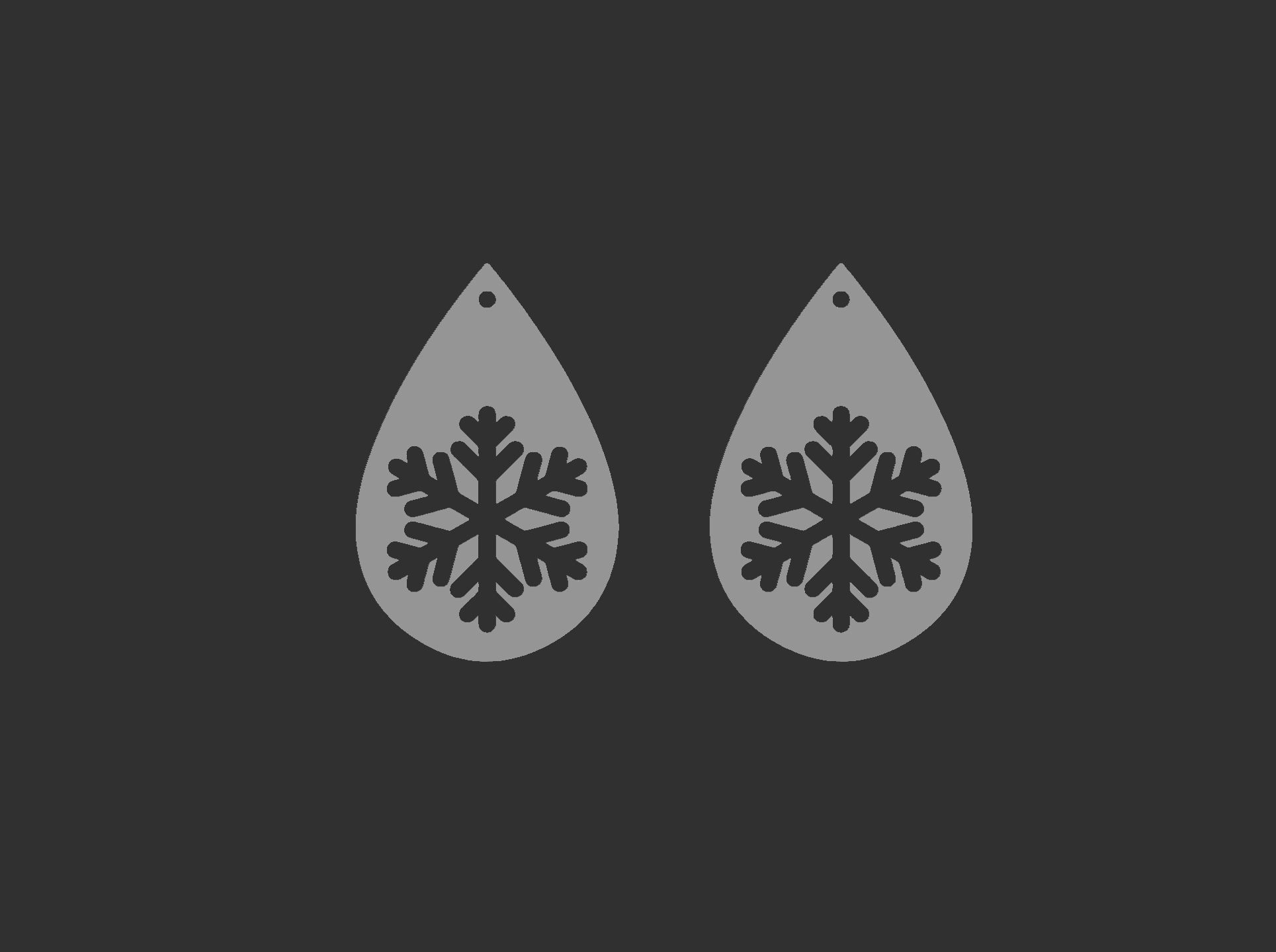 christmas earrings decor  3D print model_4