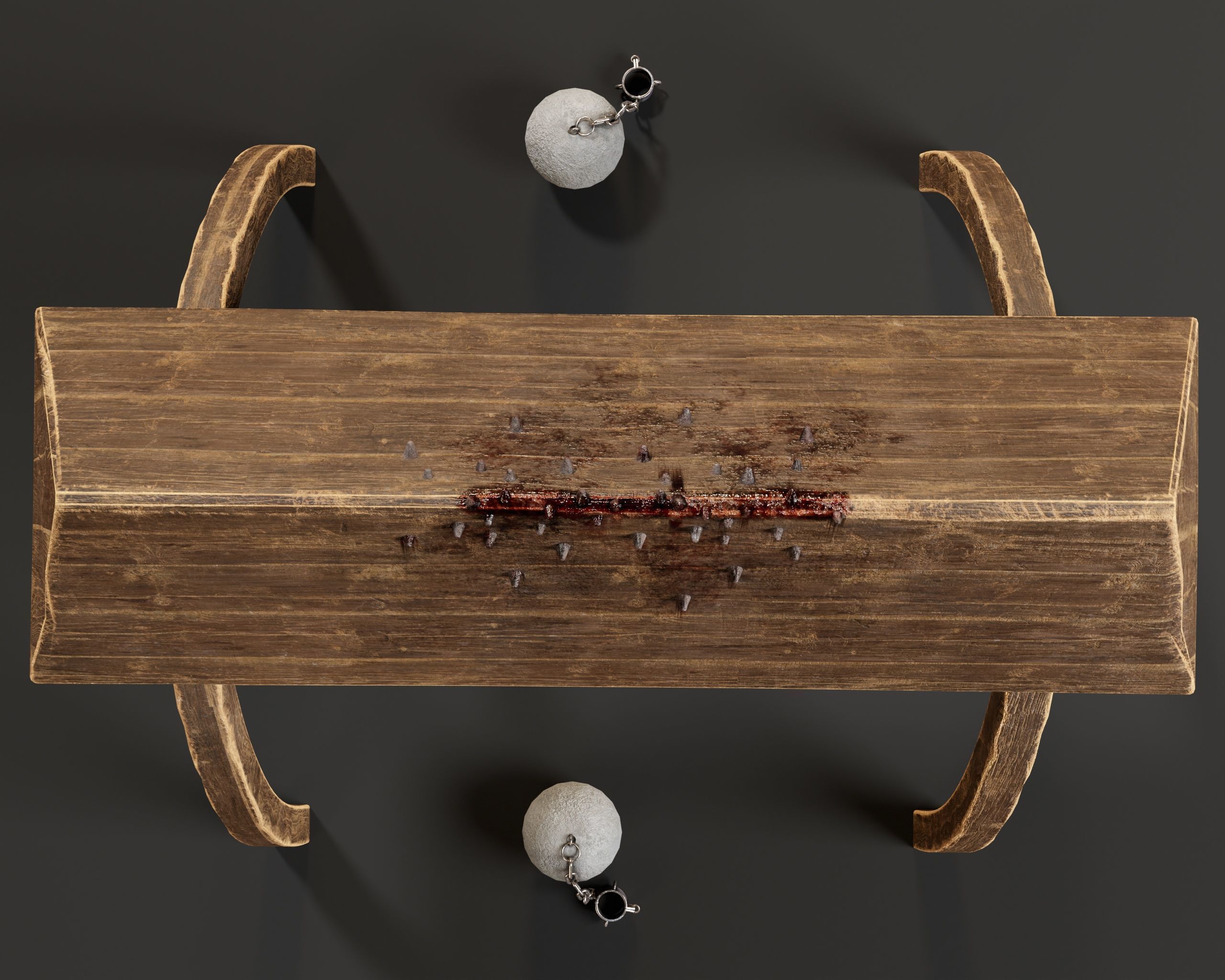 Medieval Spanish Horse Torture Low-poly 3D model_12