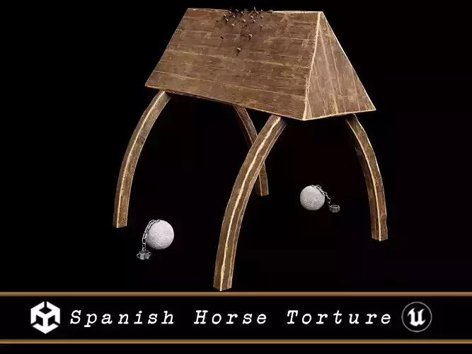 Medieval Spanish Horse Torture  Low-poly 3D model