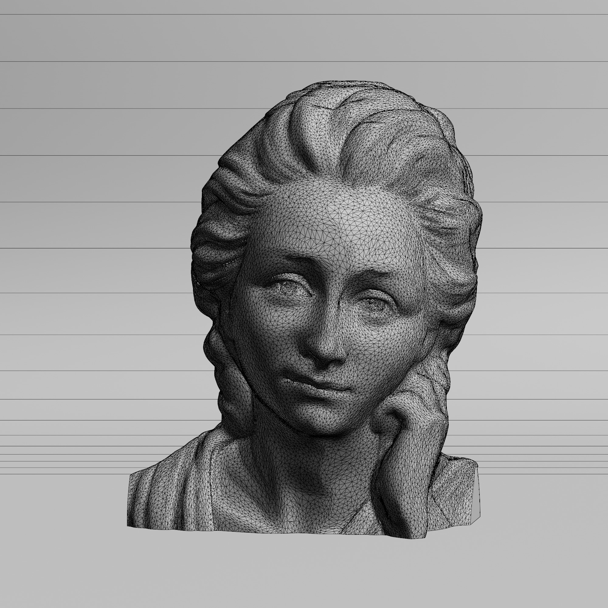 Emilie du Chatelet 3D print model_8
