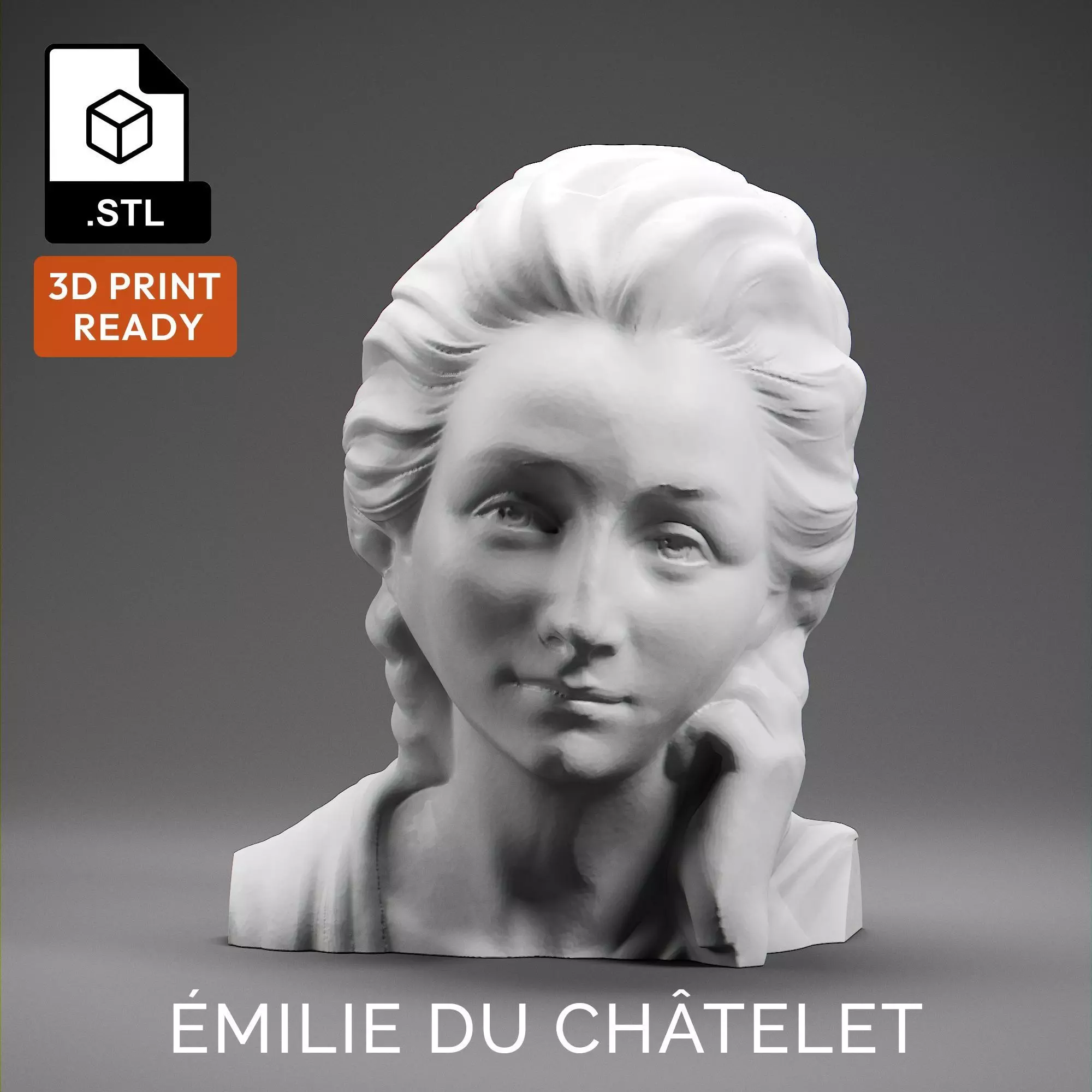 Emilie du Chatelet 3D print model_0