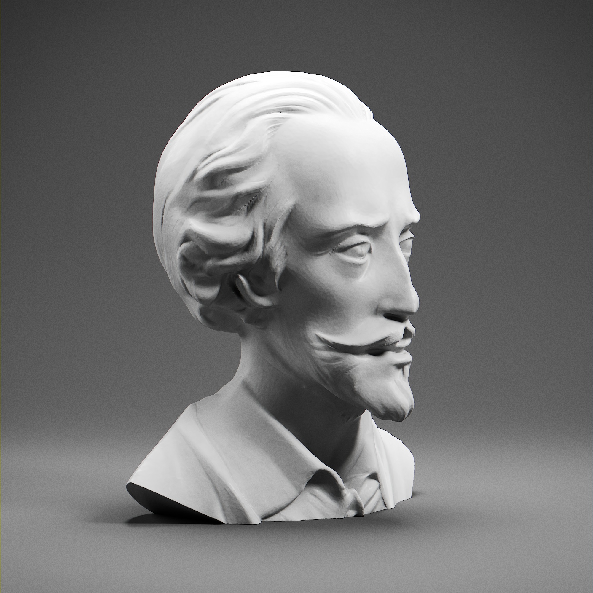 William Shakespeare 3D print model_7