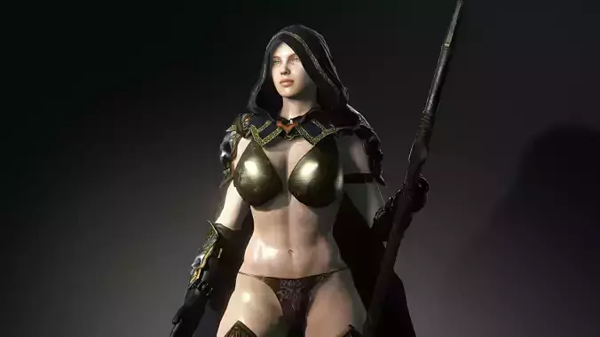 Daughter of The Darkness Low-poly 3D model