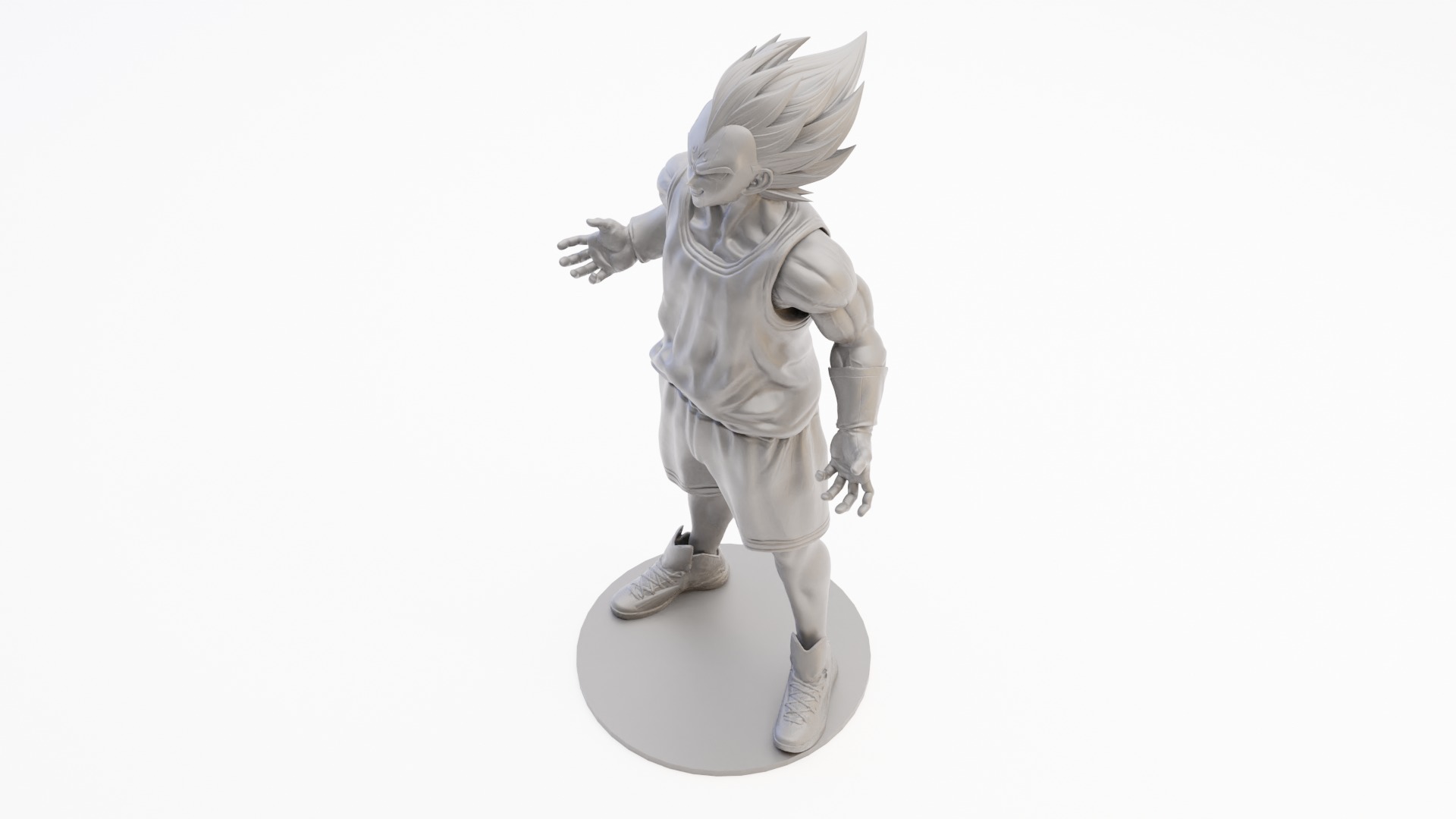 Vegeta in a basketball uniform 3D model_2
