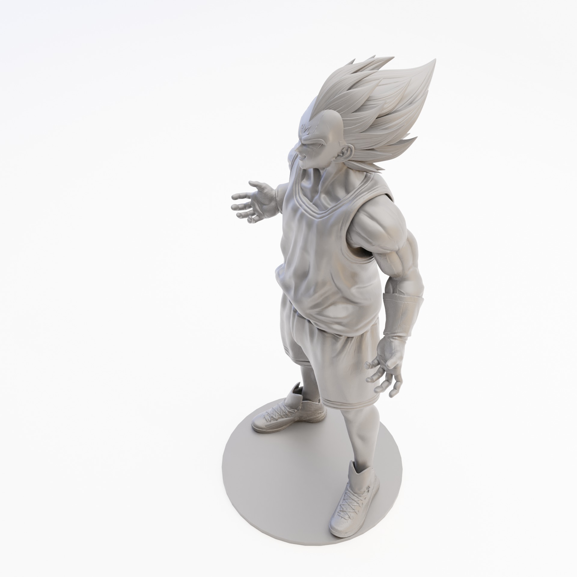 Vegeta in a basketball uniform 3D model_3