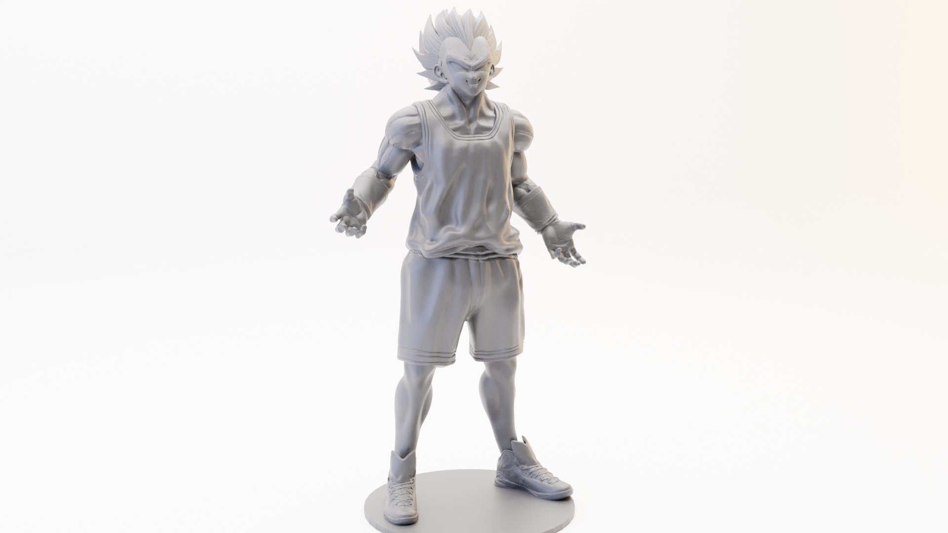 Vegeta in a basketball uniform 3D model_1