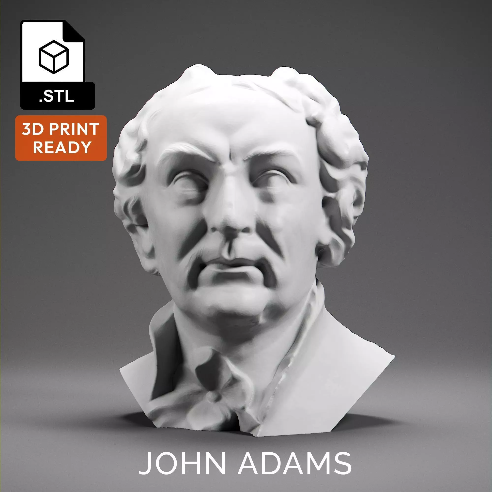 John Adams 3D print model_0