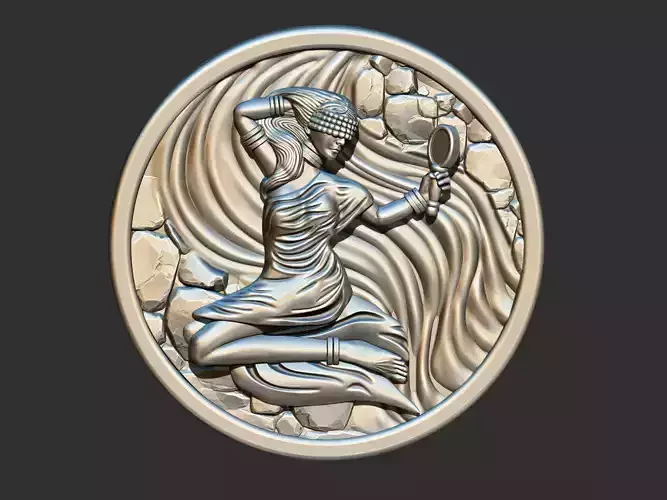 Oxum - Orixa Medal 3D print model