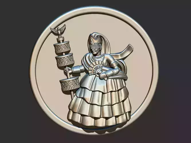 Oxala - Orixa Medal 3D print model