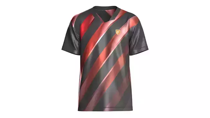 Soccer Red And Black Jersey-Home Kit