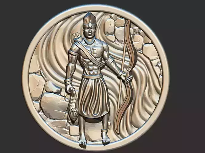 Oxossi - Orixa Medal 3D print model