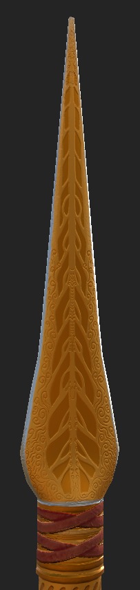 Golden Spear Unity Game Asset Low-poly 3D model_1