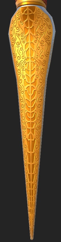 Golden Spear Unity Game Asset Low-poly 3D model_10
